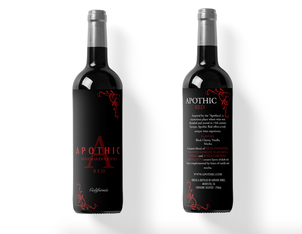 Apothic Wine label redesigned